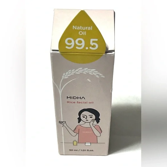 MIDHA Rice Facial Oil 99.5 Natural Oil 30ml NIB - Picture 5 of 6